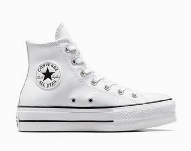 Converse  Chuck Taylor All Star Lift Platform Leather High Top White Size 8