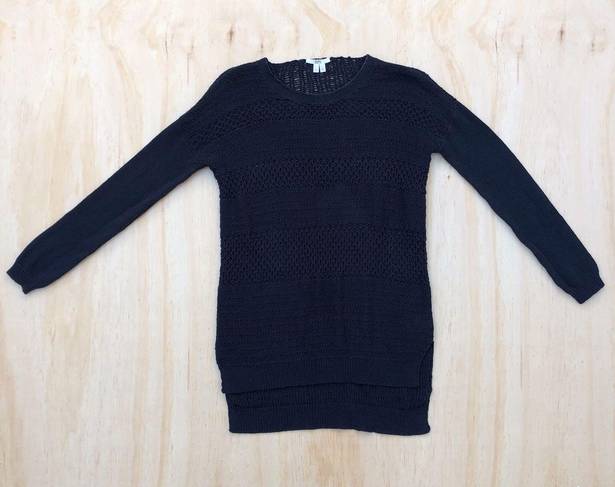 Helmut Lang navy blue Muted Web Pullover Sweater size P