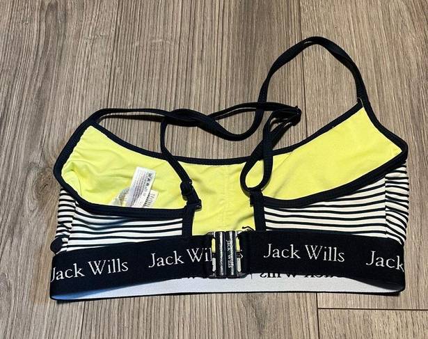 Jack Wills  Crop Bikini Top Navy and White Stripe Ladies Size 4