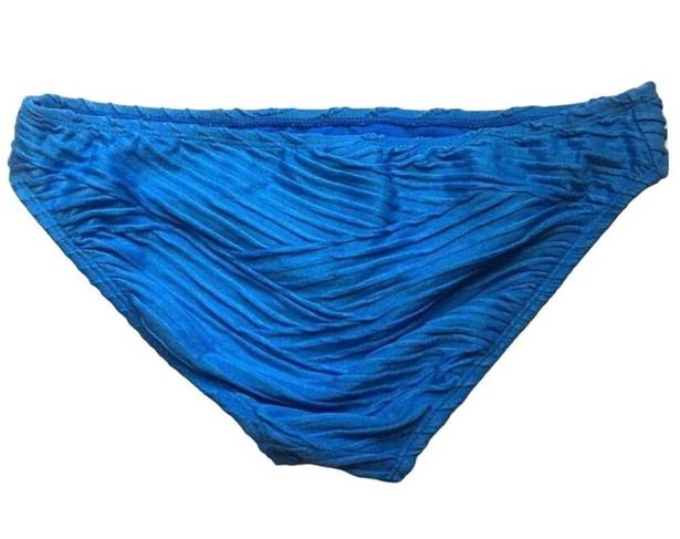 The Bikini Lab NEW  Women's Size Large Blue Sand Dunes Textured Bikini Bottoms