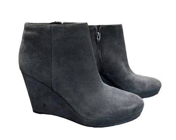 Via Spiga  grey suede ankle wedge boot size 8.5