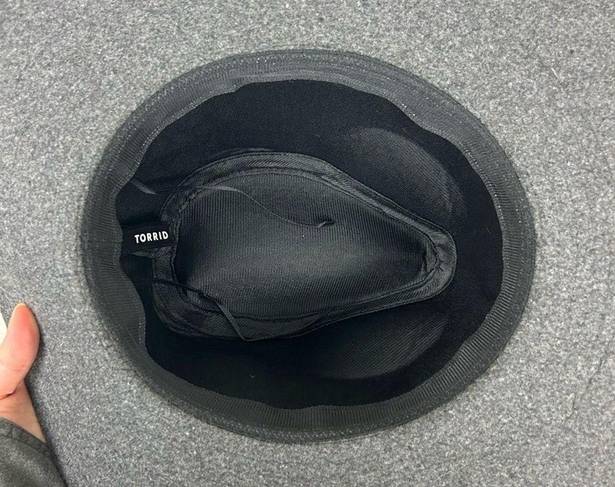 Torrid  Grey Wool Blend Melton Felt Hat Fedora Size M/L