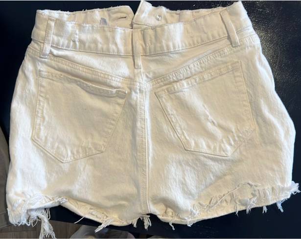 The Loft  White Denim Shorts