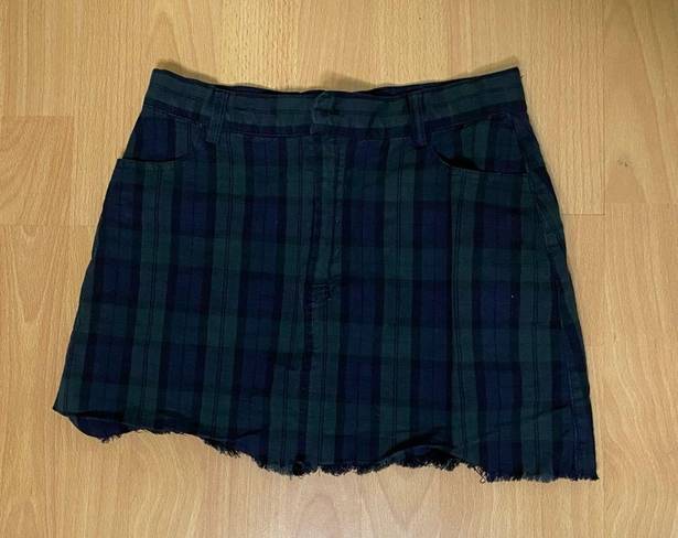 Brandy Melville  Green/navy School girl skirt