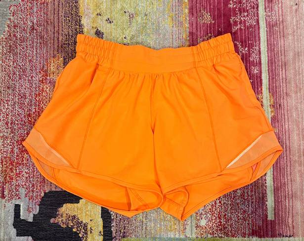 Lululemon Orange Hotty Hot Shorts