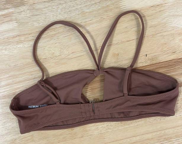 PacSun Bikini Top and Bottom Brown String Tie Size XS/S