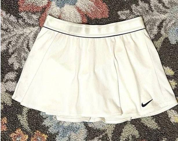 Nike  Womens DRI-FIT Skort Mini Skirt Sporty Preppy White Black Swoosh