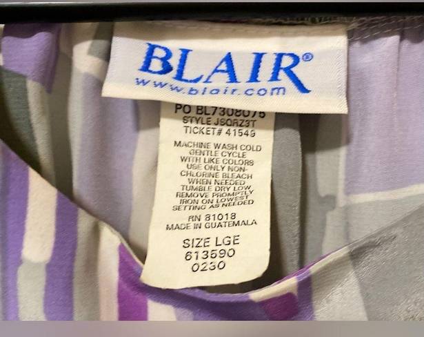 Blair NWOT  Top SIZE Lrg (Purple, Olive & Taupe Green)