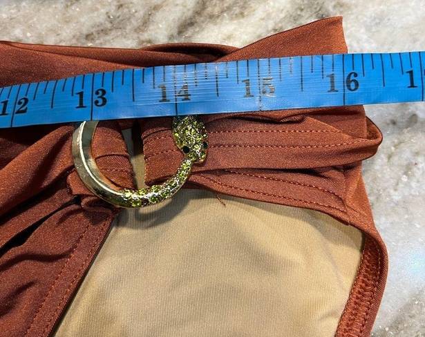 Victoria's Secret Sexy Victoria Secret Bikini Swimsuit Matching Set Bra Gold Snake Ring Size XL