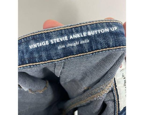 AG Adriano Goldschmied Adriano Goldschmied Vintage Stevie Ankle Button Up Slim Straight Ankle Jeans 28