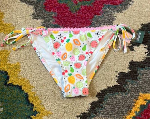 Wild Fable Women’sFruit Print Side-Tie High Leg Cheeky Bikini Bottom