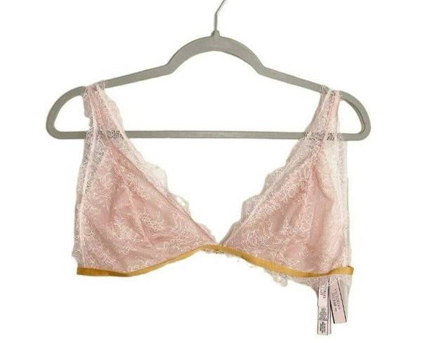 Victoria's Secret  Dream Angels Chantilly Long Line Bralette Angel Bra Pink XL