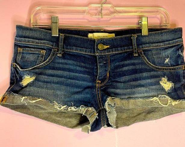 Gilly Hicks  Sydney Low Rise Jean Booty Shorts Cutoff Medium Wash Denim Size 29