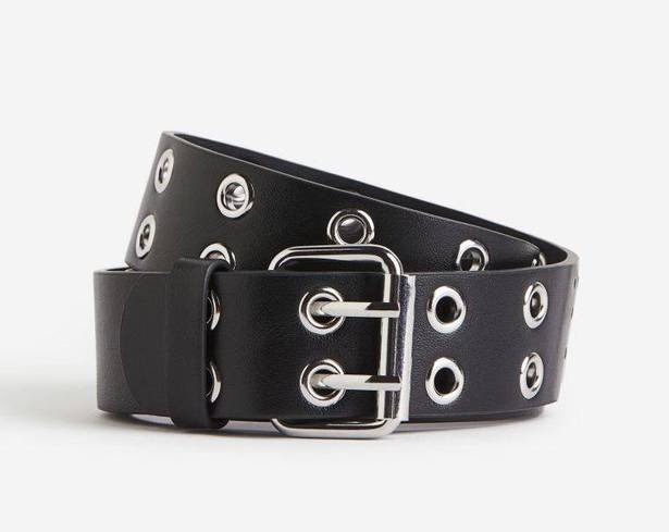 Aeropostale Black Grommet Belt