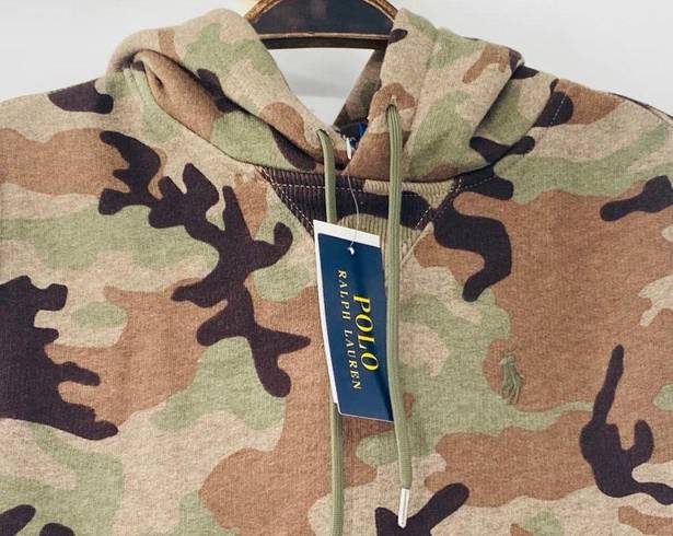 Polo  Ralph Lauren Women's Olive Brown Camo Print Pullover Hoodie Size XS NWT