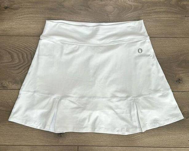 Dona Jo 15” High Rise White Pleated Tennis Skirt Size Large