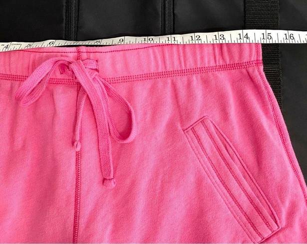 PINK - Victoria's Secret  Pink Logo Y2K Fleece Cut-off Loungewear Sweat Shorts