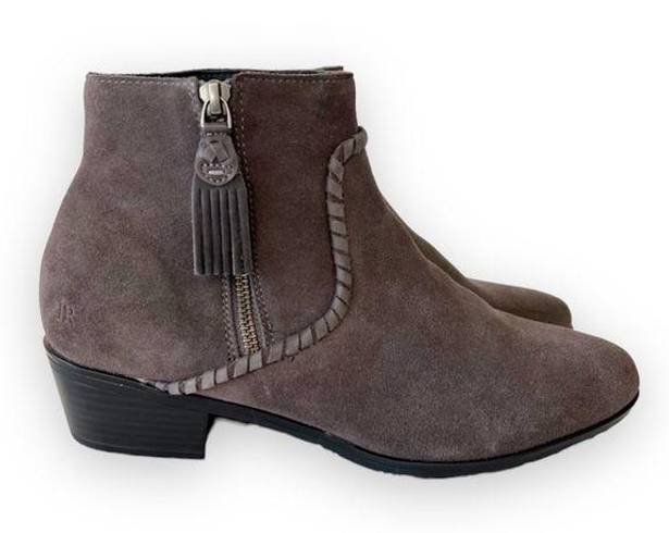 Jack Rogers  Gray Suede Ankle Boots Women’s Size 9 Winter Bootie Coastal Cowgirl