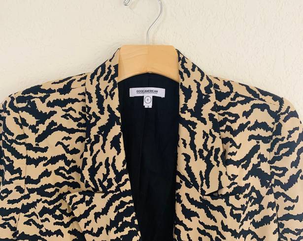 Good American // NWOT Zebra Print Oversized Blazer