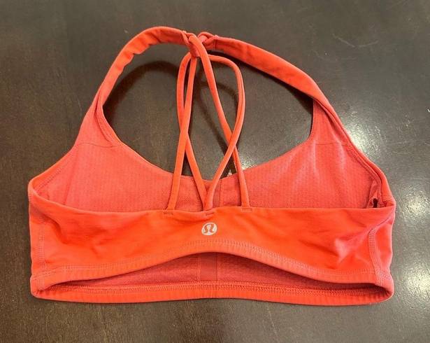 Lululemon red sports bra no padding size 4