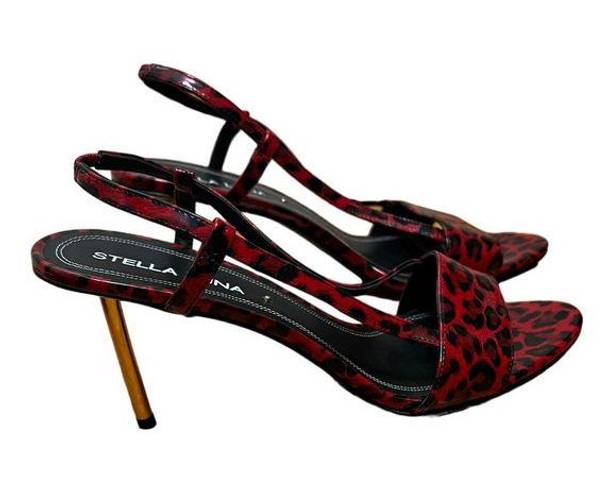 Luna Stella  Red Leopard Cigarette Heels Women's Sz. 41 EU/IT (11 US)