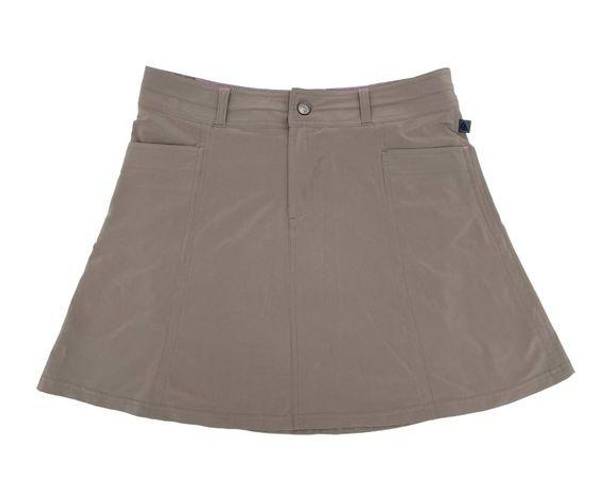 L.L.Bean  Women's Comfort Trail Skort Mid-Rise A-line Skirt Beige Taupe Size 6