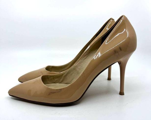 Brian Atwood  Beige Patent Leather Pumps 8 US