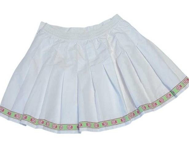 Lilly Pulitzer Rare Label  White Steff Godet Ladybug Pleated Tennis Skirt size 2