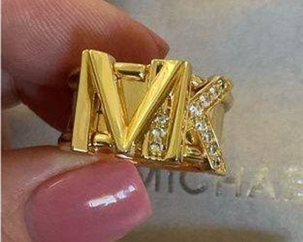 Michael Kors  Gold Plated Signature Logo Ring