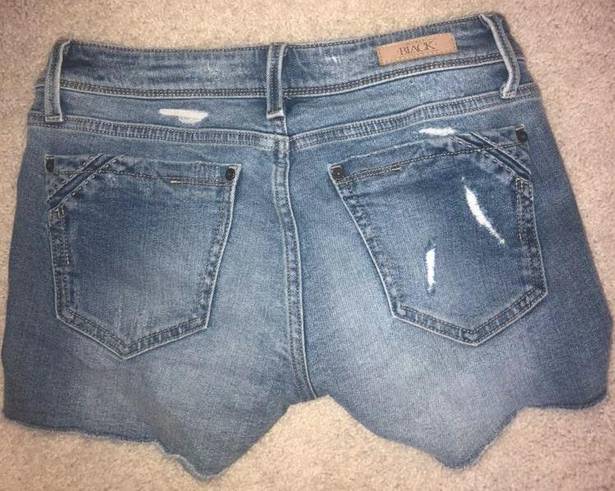 Buckle Black Jean Shorts 