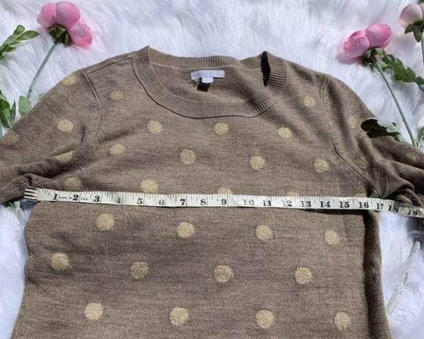 Krass&co New York  Brown Polka Dot Sweater Small