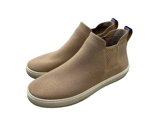 Rothy's Rothy’s Chelsea Ankle Boots in Camel Tan Knit Washable Pull On Shoes Size 8.5