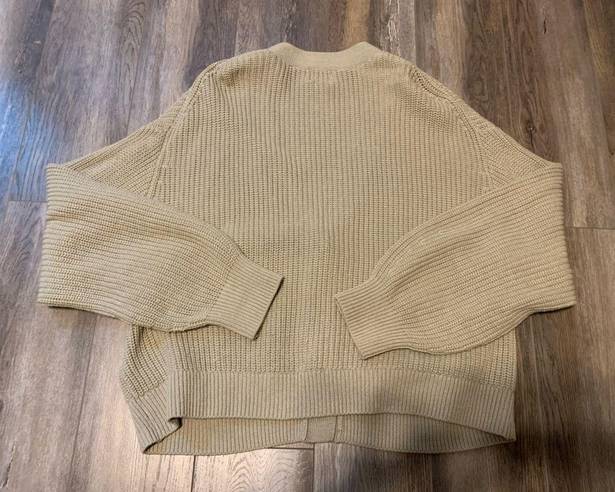 H&M  Tan Pistachio Green Cardigan