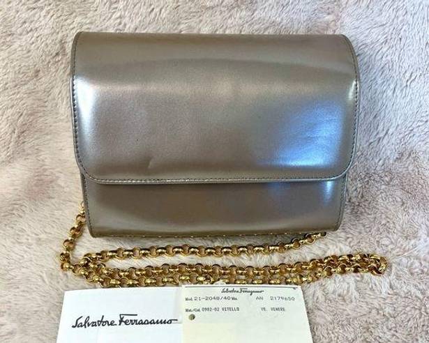 Salvatore Ferragamo RARE  Metallic Chain Shoulder Bag