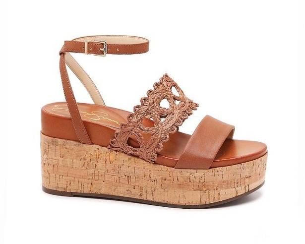 Jessica Simpson Brown Callri Wedge Sandals Size 10