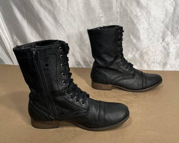 Candie's  Canash Black Combat Moto Boots Women’s Sz 9 M