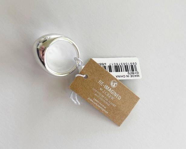 J.Crew  Sculptural Orb Ring in Silver Mirror Size 5 NWT