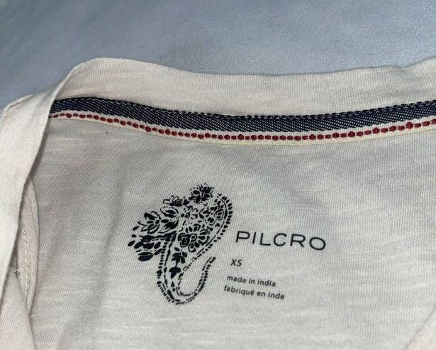 Pilcro  Anthropologie Joshua Tree Cotton Twist-Back Tank Top Size XS Embroidered