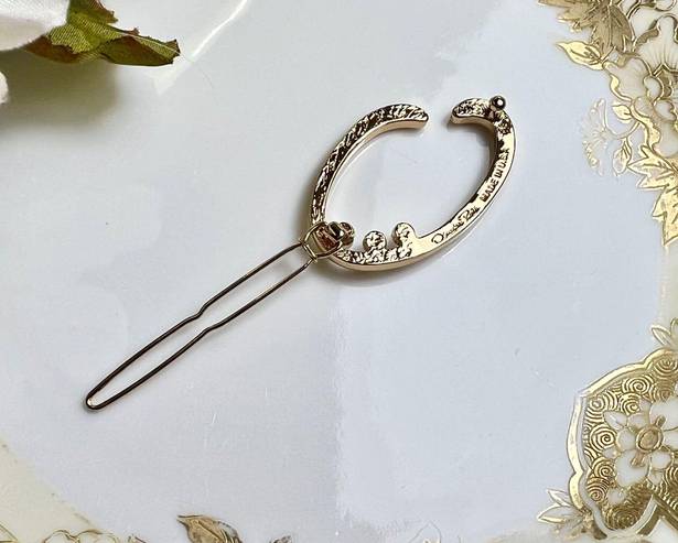 Oscar de la Renta Gold & Pearl Hair Pin