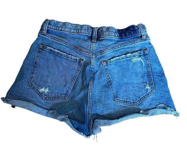 Abercrombie & Fitch  Curve Love The Mom Short High Rise Size 8 (29) Blue Denim