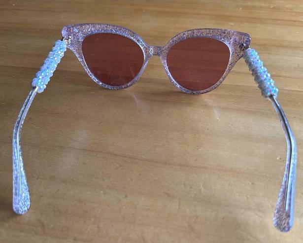 Lele Sadoughi  Rose Glitter Chelsea Cat Eye Sunglasses