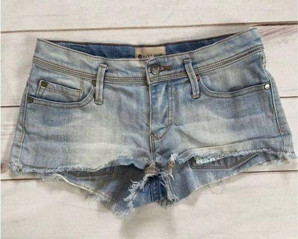 Roxy  Denim Light Was Cut Off Jean Shorts Size 25