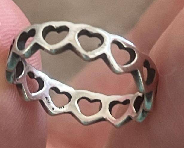 James Avery Silver  Heart Ring