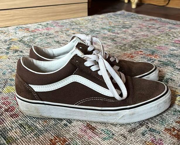 Vans brown suede low tops