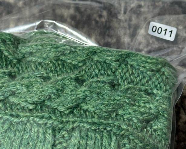 Blarney Woolen Mills One Size Green Chunky Merino Wool Wrap Sweater Poncho