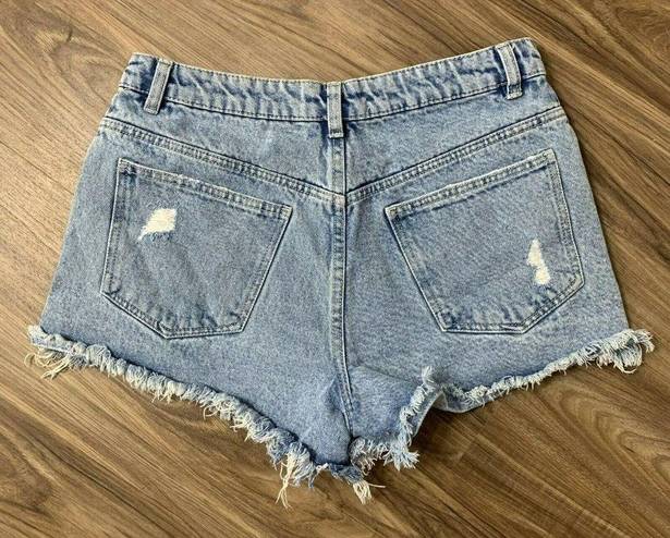 Krass&co SWS Denim  High Rise Distressed Cut Off Denim Blue Jean Shorts Women's Size 9