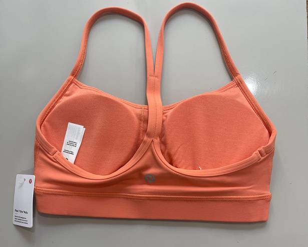 Lululemon Flow Y Bra Nulu Light Support Coral Kiss Size 4