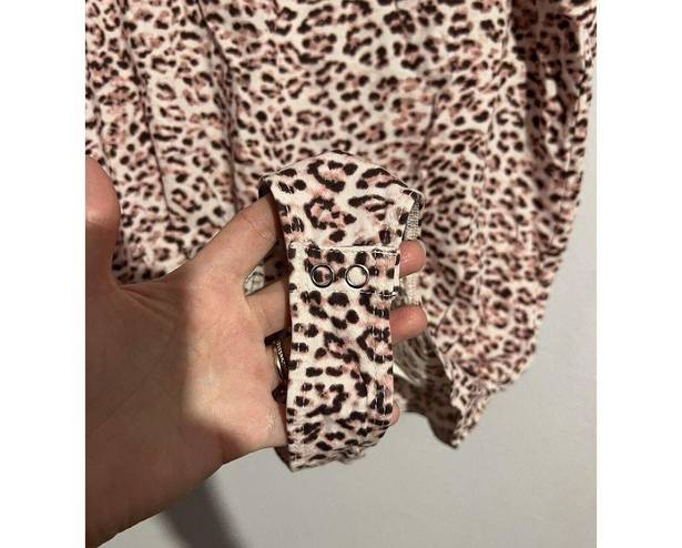 n:philanthropy  Belle Pink Leopard Sleeveless Bodysuit