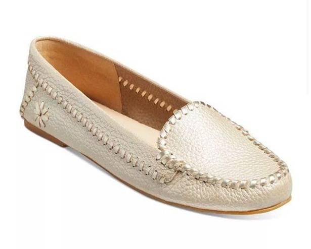 Jack Rogers  Millie metallic leather loafers