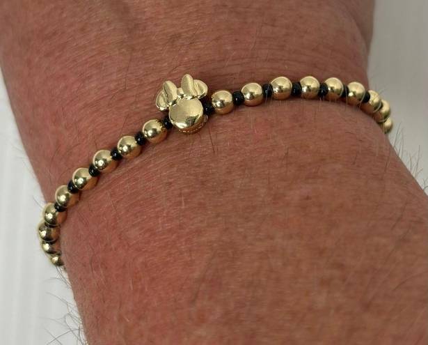 BaubleBar  Disney X Minnie Mouse Bracelet - Black & Gold Beads Stackable Reversib